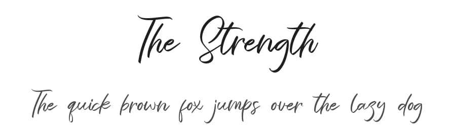 The Strength by AminMario — Script Handwritten Font