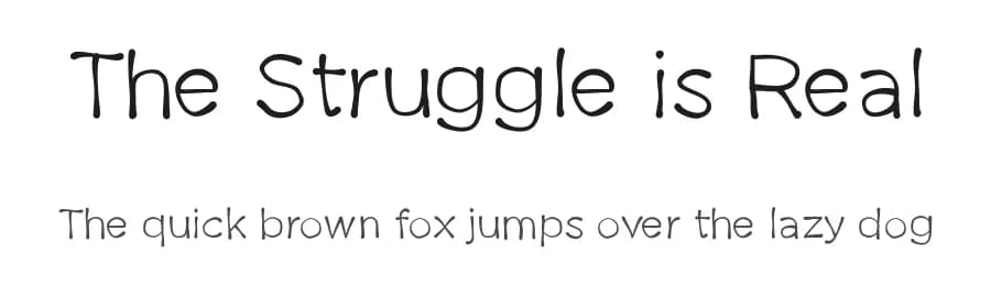The Struggle is Real by BessAsher Rebel — Script Handwritten Font