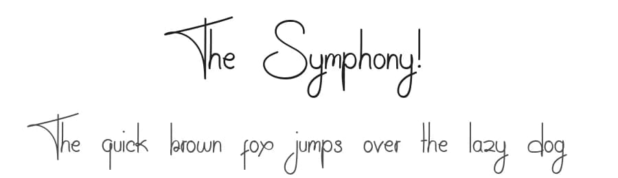 The Symphony! by Indro Tanwijoyo — Script Handwritten Font