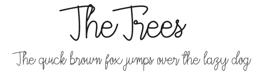 The Trees by Kateeng Ciu — Script Handwritten Font