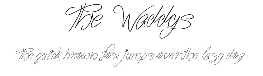 The Waddys by JSH creates — Script Handwritten Font