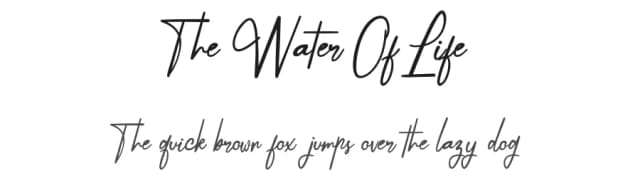 The Water Of Life by Kateeng Ciu — Script Handwritten Font