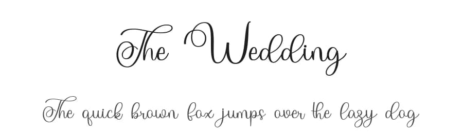 The Wedding by niyos — Script Handwritten Font