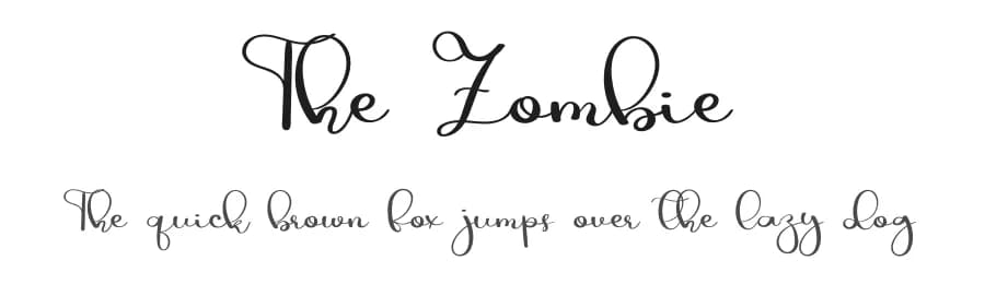 The Zombie by Luluk Surotul — Script Handwritten Font