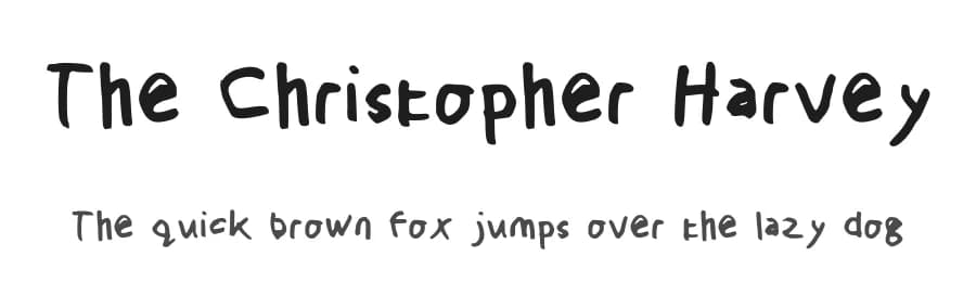 The Christopher Harvey by Lj H — Script Handwritten Font