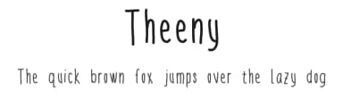 Theeny by Anne — Script Handwritten Font — thumbnail 1