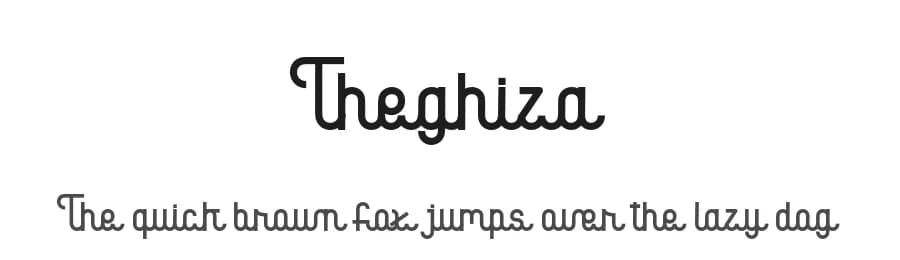 Theghiza by Arie Iskandar — Script Handwritten Font — preview 1