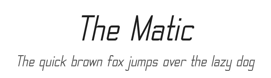 The Matic by Studio Typo — Sans Serif Font
