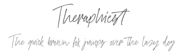 Theraphiest by Thirtypath — Script Handwritten Font — thumbnail 1