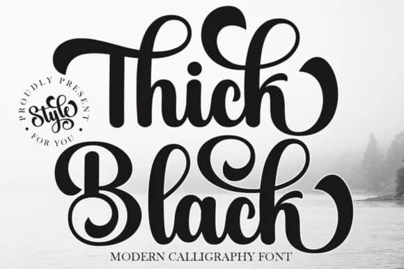 Thick Black Font by Kama Studio — Script Handwritten Font — preview 1