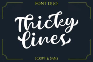 Thickylines Font by Epiclinez — Script Handwritten Font — thumbnail 1