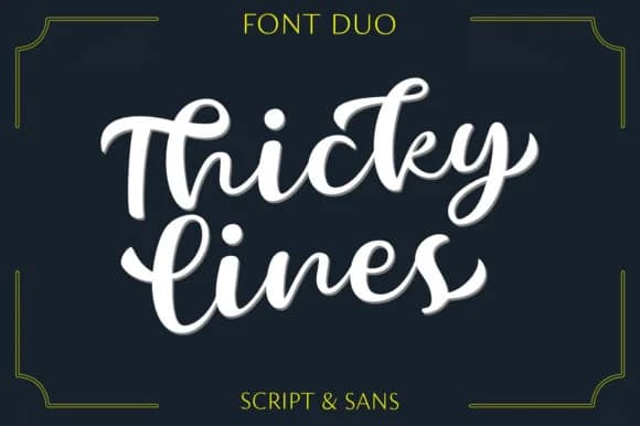 Thickylines Font by Epiclinez — Script Handwritten Font