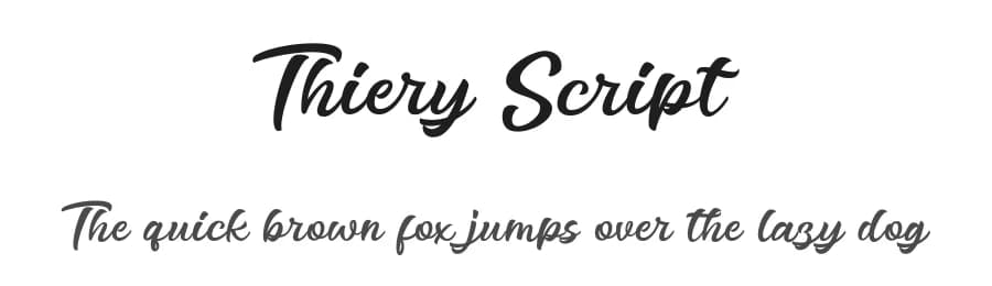 Thiery Script by Beautypes — Script Handwritten Font