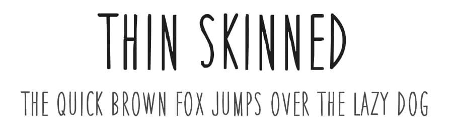 Thin Skinned by Blue Sky — Script Handwritten Font