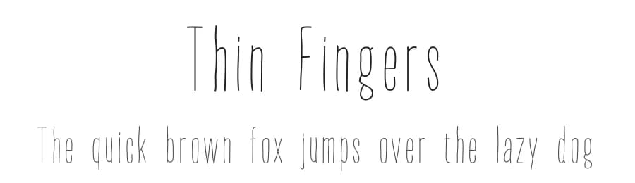 Thin Fingers by Bibliopolæ — Script Handwritten Font