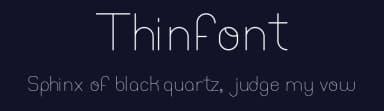 Thinfont by Gabriel De Ioannes Becker — Sans Serif Font — thumbnail 2