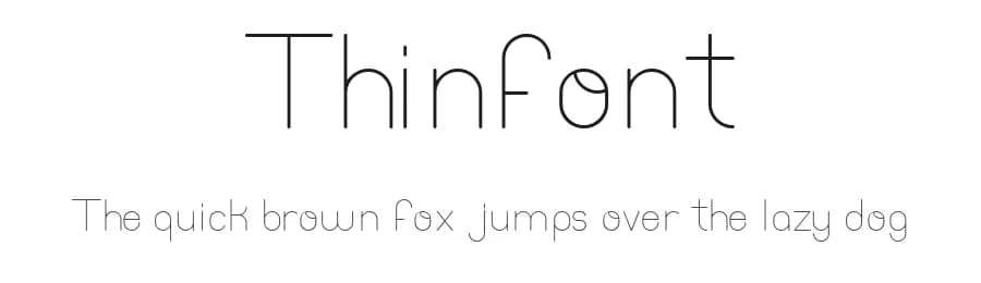Thinfont by Gabriel De Ioannes Becker — Sans Serif Font