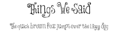 Things We Said by imagex — Script Handwritten Font — thumbnail 1