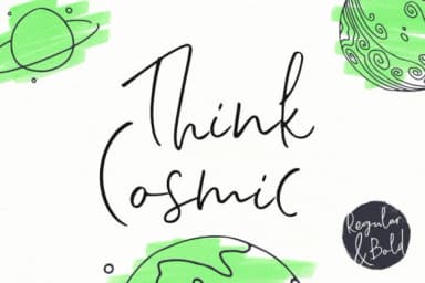 Think Cosmic Font by Ayca Atalay — Script Handwritten Font — thumbnail 1