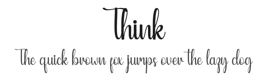 Think by Hardiboy Design — Script Handwritten Font