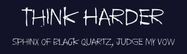 Think Harder by Juha Korhonen — Script Handwritten Font — thumbnail 2