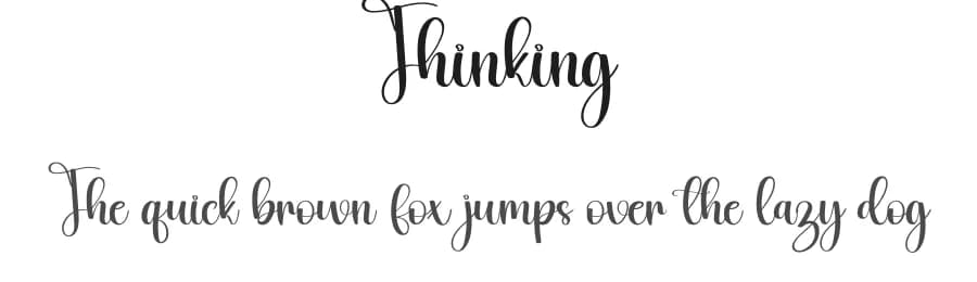 Thinking by Harlek Studio — Script Handwritten Font
