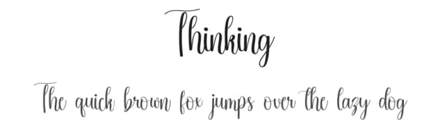 Thinking by Erik Studio — Script Handwritten Font
