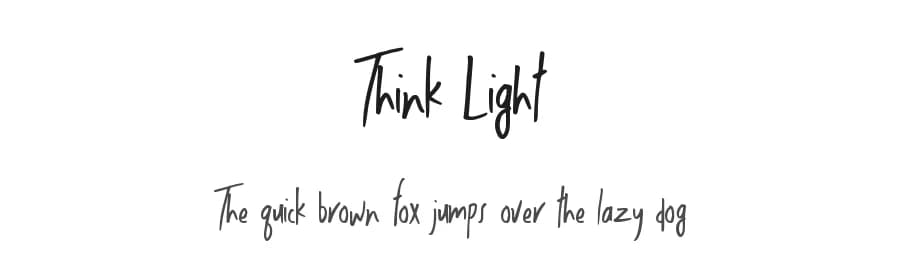 Think Light by Xerographer Fonts — Script Handwritten Font