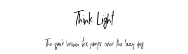 Think Light by Xerographer Fonts — Script Handwritten Font — thumbnail 1