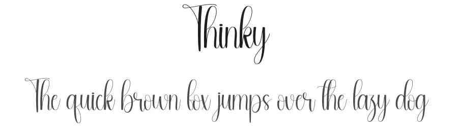 Thinky by Andi Moz — Script Handwritten Font
