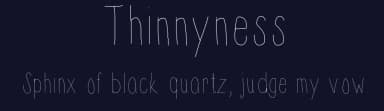 Thinnyness by Vanessa Bays — Script Handwritten Font — thumbnail 2