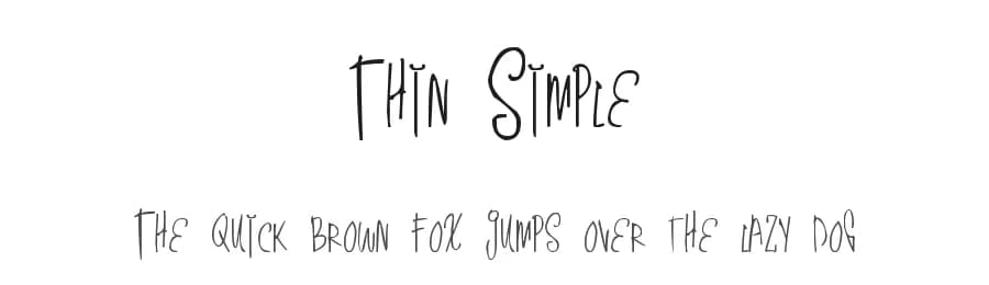 Thin Simple by Xerographer Fonts — Script Handwritten Font