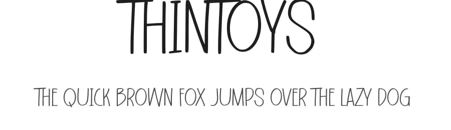 Thintoys by Gassstype — Script Handwritten Font