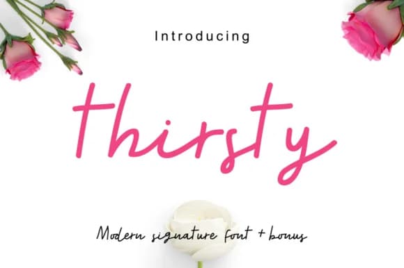Thirsty Font by masinong — Script Handwritten Font