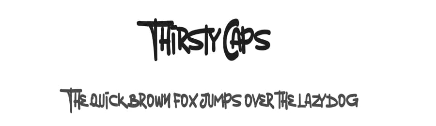 Thirsty Caps by Nearzoo Studio — Script Handwritten Font