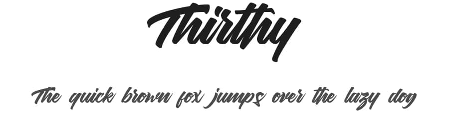 Thirthy by Susi Type — Script Handwritten Font