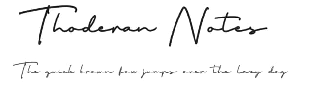 Thoderan Notes by Kotak Kuning Studio — Script Handwritten Font