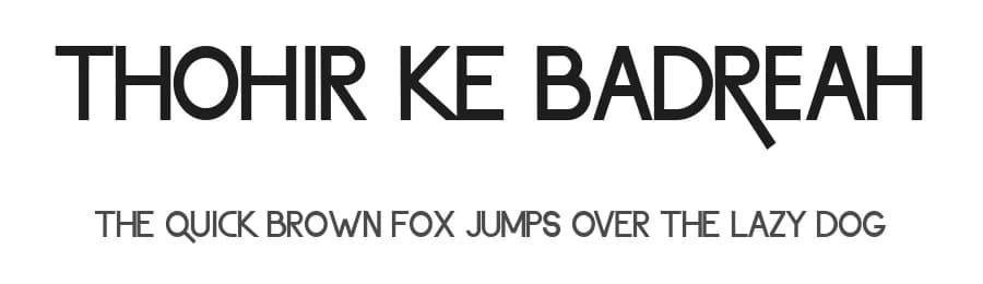 Thohir Ke Badreah by Adien Gunarta — Sans Serif Font