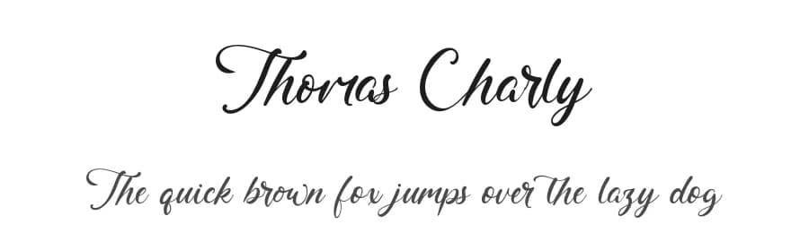 Thomas Charly by Kong Font — Script Handwritten Font