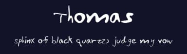 Thomas by Tiffany Newbold — Script Handwritten Font — thumbnail 2