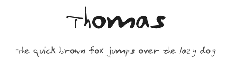Thomas by Tiffany Newbold — Script Handwritten Font