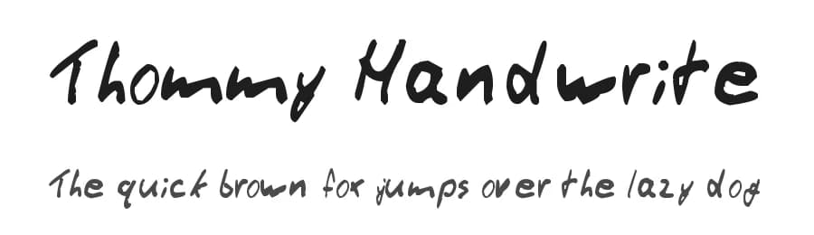 Thommy Handwrite by Thommy — Script Handwritten Font