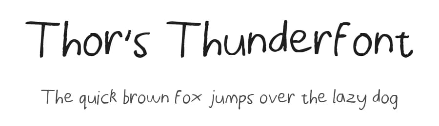 Thor's Thunderfont by Busalonium — Script Handwritten Font