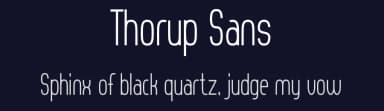 Thorup Sans by Dan Thorup — Sans Serif Font — thumbnail 2