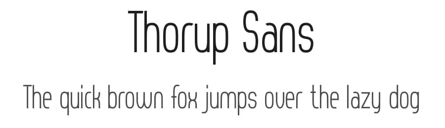 Thorup Sans by Dan Thorup — Sans Serif Font
