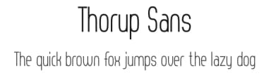Thorup Sans by Dan Thorup — Sans Serif Font — thumbnail 1