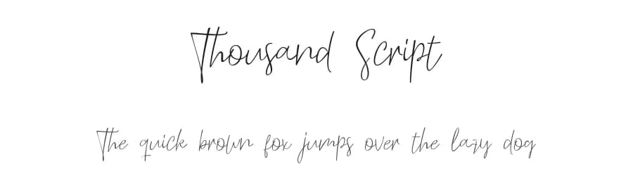 Thousand Script by pointlab studio — Script Handwritten Font