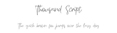 Thousand Script by pointlab studio — Script Handwritten Font — thumbnail 1