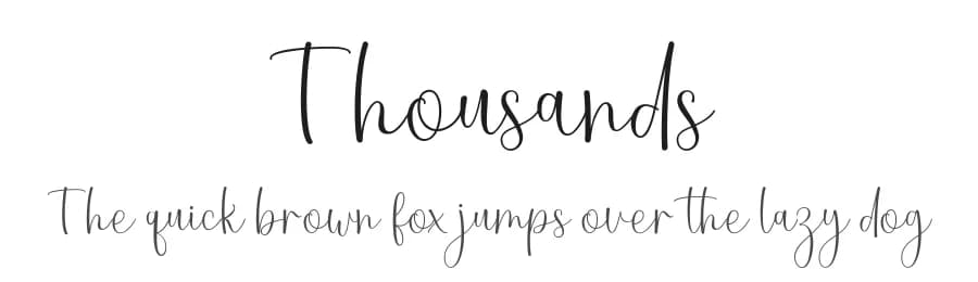 Thousands by Amarlettering - Takiy — Script Handwritten Font — preview 1