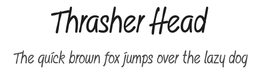 Thrasher Head by Ikiiko Type — Script Handwritten Font